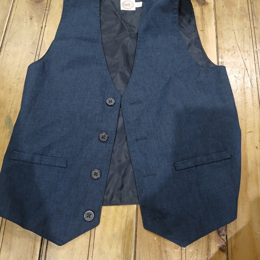 Navy Wonder Nation Kids Vest Size 7
